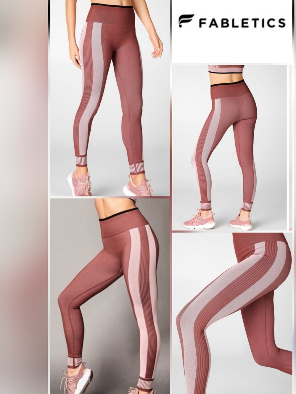 Fabletics Seamless High-Waisted Colorblock Leggings